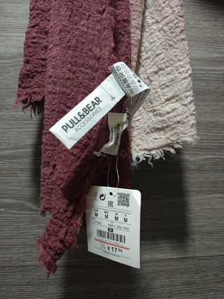 Bufanda de colores rosas