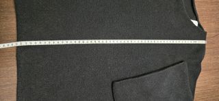 Jersey negro punto de viscosa manga codo