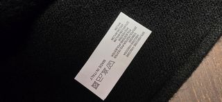 Jersey negro punto de viscosa manga codo