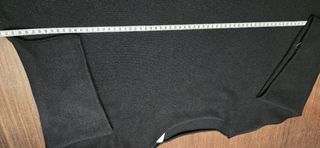 Jersey negro punto de viscosa manga codo