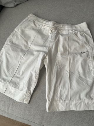Pantalon blanco sport bermudas nile talla s