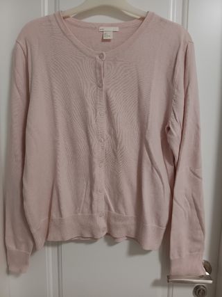Chaqueta cárdigan rosa palo HM
