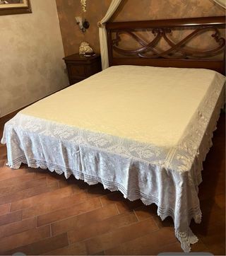 OFFERTA! Coperta VINTAGE ricamata a mano