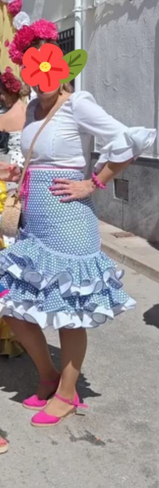 Falda de flamenca  corta