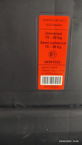 Silla Britax Romer Kid Fix 2