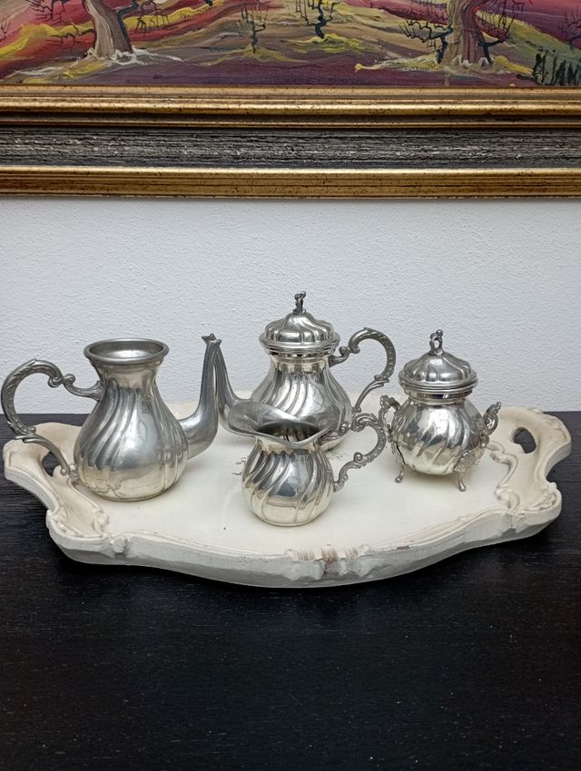 Servizio da thè in peltro