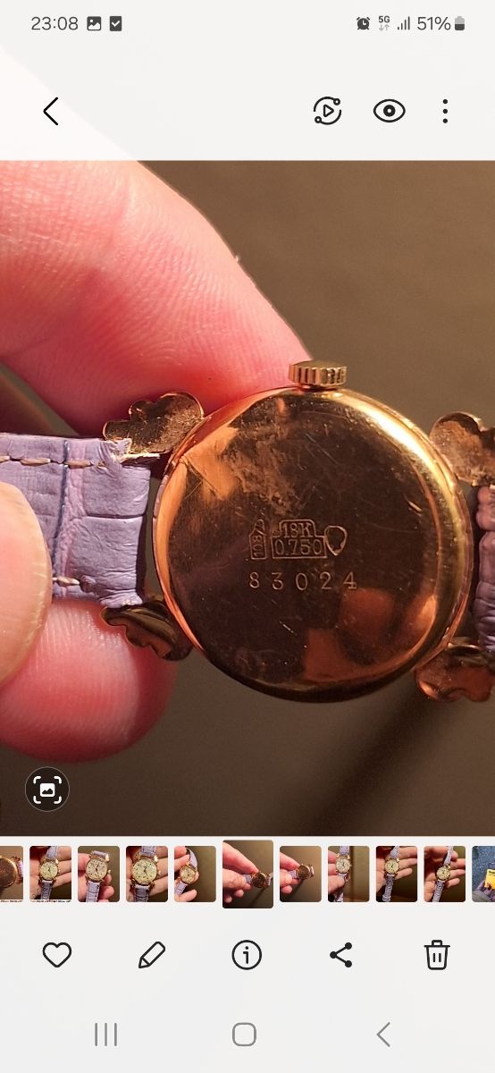 RELOJ SUIZO MUJER SULLY ORO 18K VINTAGE