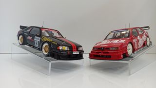 Supporti inclinati su 2 assi modellismo 1/18