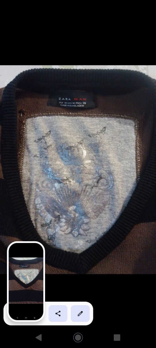 Maglione ZARA MAN marrone nero, taglia M