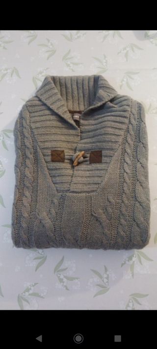Jersey gris EASY WEAR, lana, XL