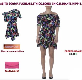 vestito etnico gipsy boho shabby hippie abito chic