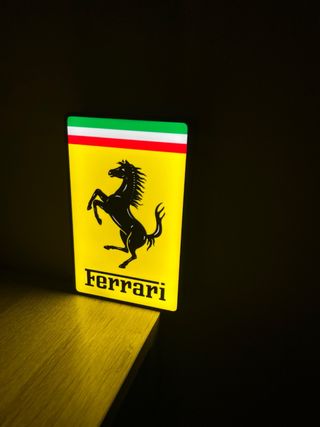 Lampara led tipo caja de luz Ferrari 