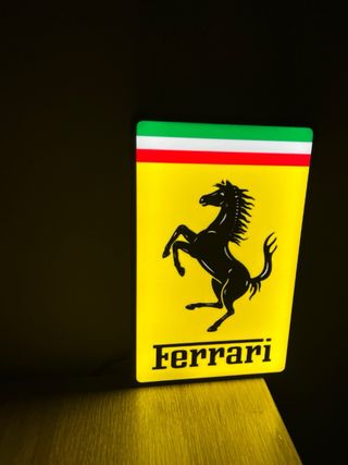 Lampara led tipo caja de luz Ferrari 