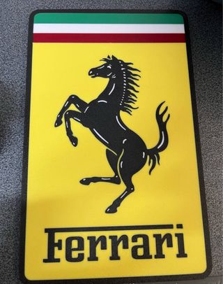 Lampara led tipo caja de luz Ferrari 