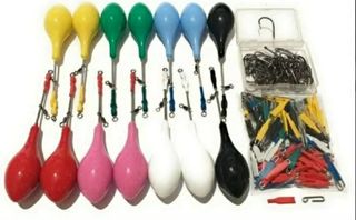 ✅ 14 PLOMOS PESCA SURFCASTING,  GRAPAS,  ANZUELOS.