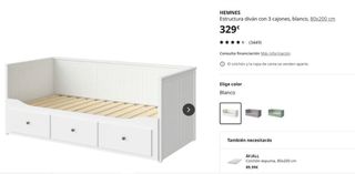 Cama Hemnes Divan 2 Colchones y ropa de cama