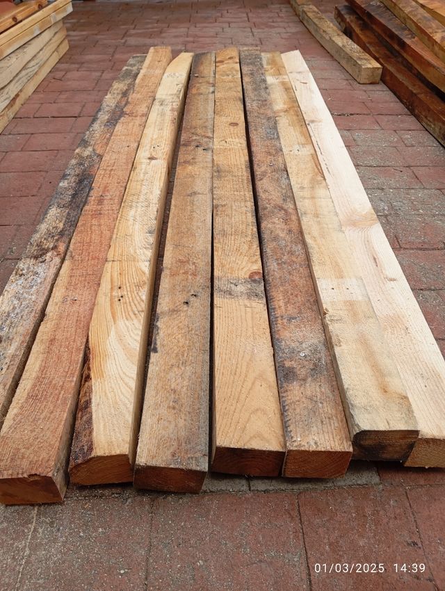 Listones, vigas de madera