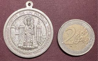 Medalla religiosa Juan Pablo II Valencia 1982
