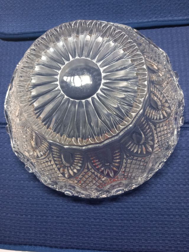 Frutero de cristal tallado