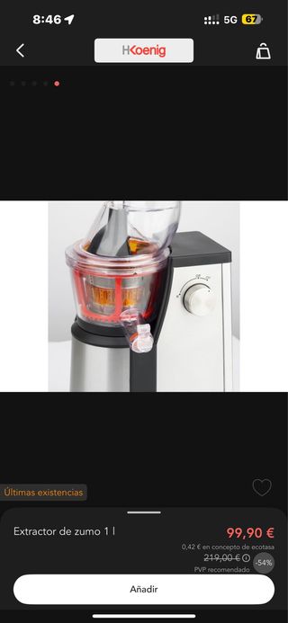 Prensa en frio extractor zumo licuadora