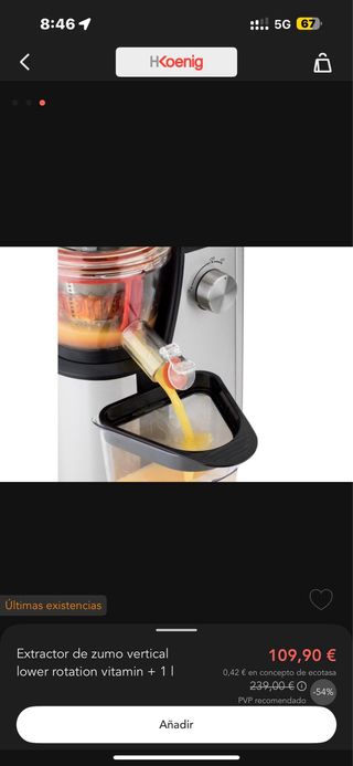 Prensa en frio extractor zumo licuadora