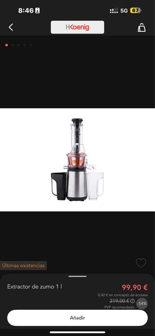 Prensa en frio extractor zumo licuadora