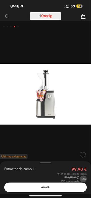 Prensa en frio extractor zumo licuadora