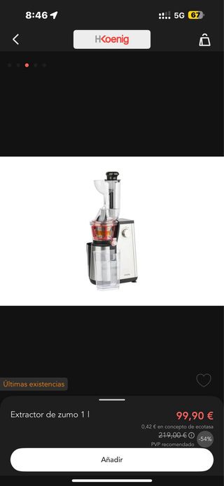 Prensa en frio extractor zumo licuadora