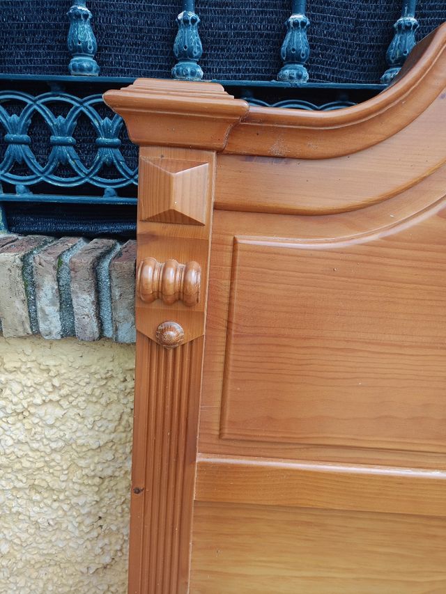 Testiera doppia in legno massello