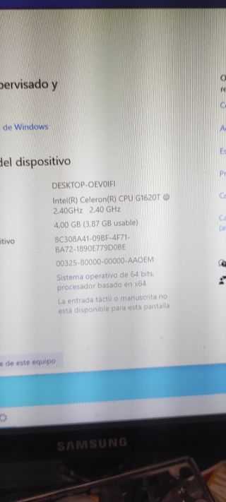 TORRE PC G1620T  ORDENADOR 