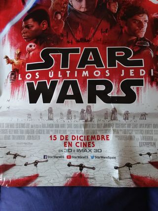 Poster cartelera  98x67 Star Wars Los Últimos Jedi