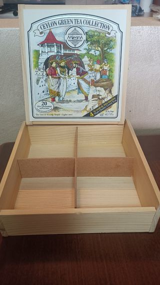 Scatola porta the in legno