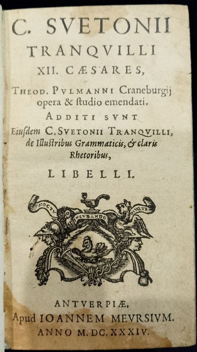 C. Svetoni Tranqvilli 1634 XII Caesares