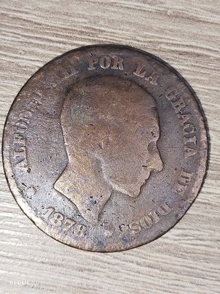 10 Céntimos del 1878 Alfonso XII 