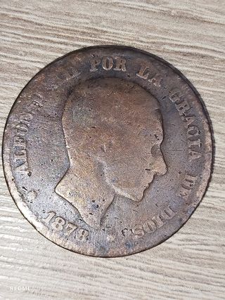 10 Céntimos del 1878 Alfonso XII 