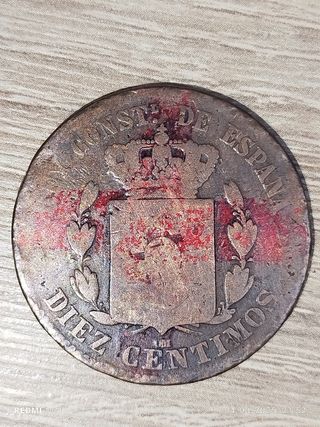 10 Céntimos del 1878 Alfonso XII 