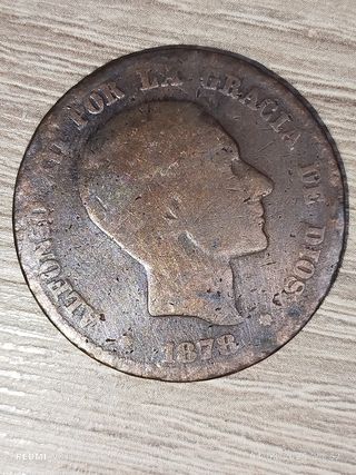 10 Céntimos del 1878 Alfonso XII 
