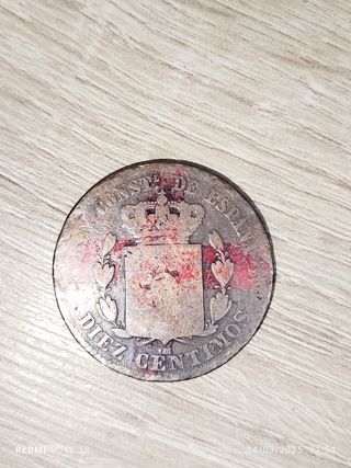 10 Céntimos del 1878 Alfonso XII 