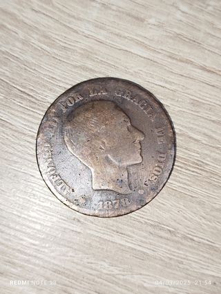 10 Céntimos del 1878 Alfonso XII 