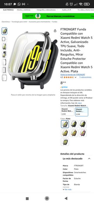 Correa acero inoxidable xiaomi redmi watch 5 activ