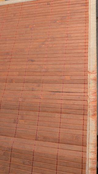 alfombra bambú naranja