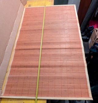 alfombra bambú naranja