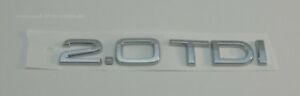 EMBLEMA TRASERO LOGO AUDI 2.0 TDI cromado