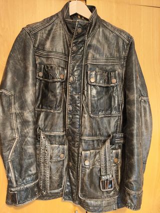  Cazadora de piel auténtica retro Timberland
