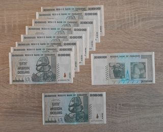 LIQUIDACION. LOTE 10 BILLETES ZIMBABWE 