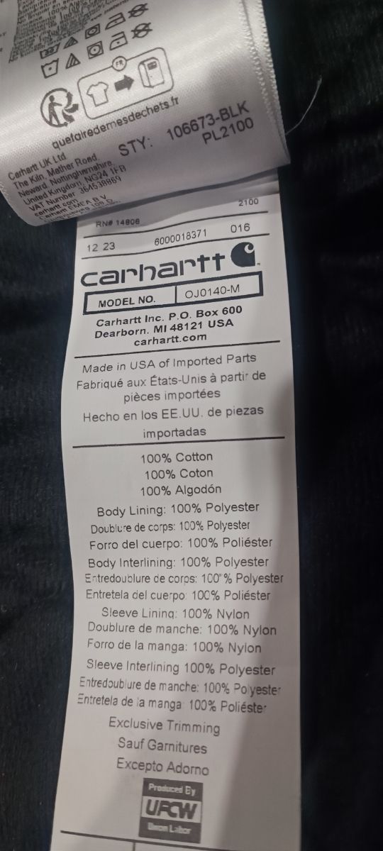 Cazadora Carhartt Active J 0140-M