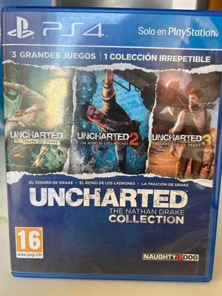 PLAY STATION 4 INTACTA 2 MANDOS  JUEGO UNCHARTED