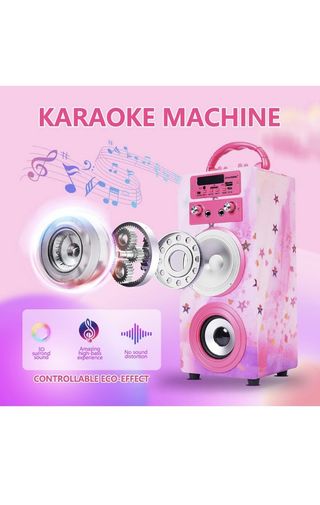 DYNASONIC, Altavoz Karaoke con 2 Micrófonos