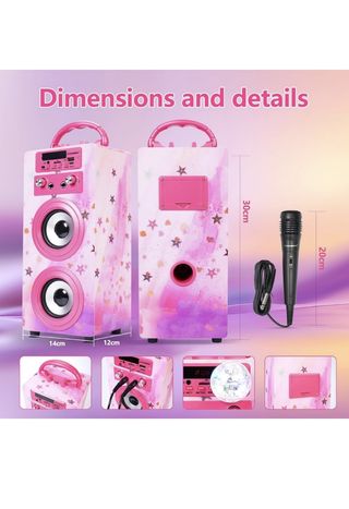 DYNASONIC, Altavoz Karaoke con 2 Micrófonos