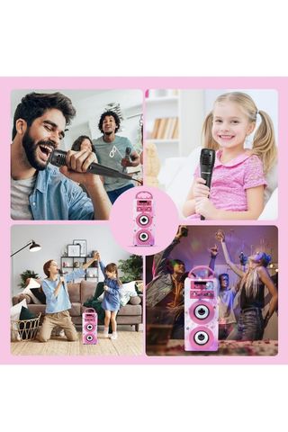 DYNASONIC, Altavoz Karaoke con 2 Micrófonos